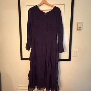 Dark Blue Midi Dress Banana Republic size 4